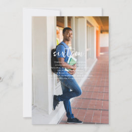 Elk jaar | Eenvoudige foto van Birthday Party Kaart