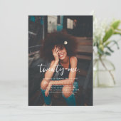 Elk jaar | Eenvoudige foto van Birthday Party Kaart (Staand voorkant)