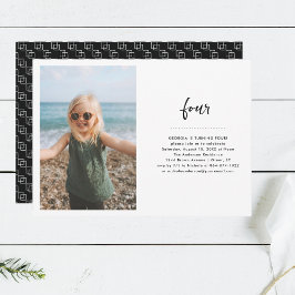 Elk jaar | Eenvoudige foto van Birthday Party Kaart