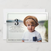 Elk jaar | Eenvoudige foto van Birthday Party Kaart (Voorkant)