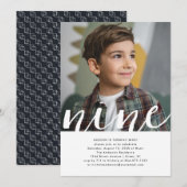 Elk jaar | Eenvoudige foto van Birthday Party Kaart (Voorkant / Achterkant)