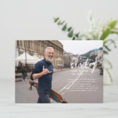 Elk jaar | Eenvoudige foto van Birthday Party Kaart (Staand voorkant)