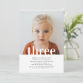 Elk jaar | Eenvoudige foto van Birthday Party Kaart (Staand voorkant)