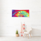 Elk jaar en op maat gesneden, tij Dye Birthday Ban Spandoek (Insitu)