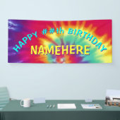 Elk jaar en op maat gesneden, tij Dye Birthday Ban Spandoek (Beurs)
