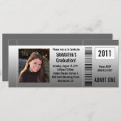 Elk jaar ~ Foto Graduatie Party Ticket Uitnodiging (Voorkant / Achterkant)