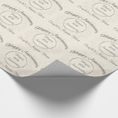 Elk jaar gepersonaliseerde Jubileum Gift Wrap Cadeaupapier (Hoek)