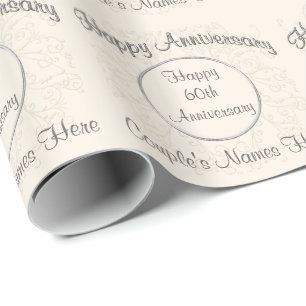 Elk jaar gepersonaliseerde Jubileum Gift Wrap Cadeaupapier