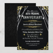 ELK JAAR Great Gatsby Jubileum Uitnodiging (Voorkant / Achterkant)