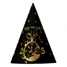 Elk jaar Happy New Year's Black Gold Clock