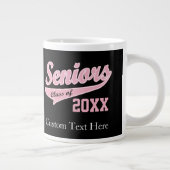 Elk jaar, hoogwaardig roze/zwart Afstuderen Grote Koffiekop (Rechts)