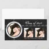 Elk jaar ~ Hot Black Announding-fotokaart Aankondiging (Voorkant / Achterkant)