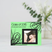 Elk jaar ~ Hot Green Photo Afstuderen/Party nodigt Kaart (Staand voorkant)