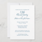 ELK JAAR - Huwelijksjubileum Minimaal Navyblauw Kaart (Voorkant)