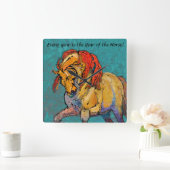 Elk jaar is het Jaar van de Horse CLOCK Vierkante Klok (Huis)