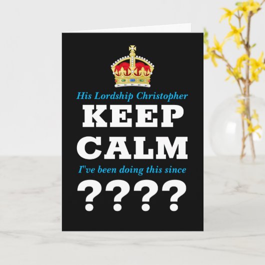 Elk jaar 'Kalm bewaren' Berichtenmijlpaal toevoege Kaart (Gele Bloem)