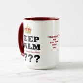 Elk jaar 'Kalm bewaren' Berichtenmijlpaal toevoege Mok (Voorkant links)