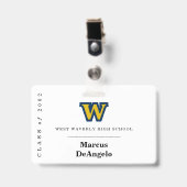 Elk Jaar Klasse Reünie Naam Badge / Label met Logo (Voorzijde met clip)