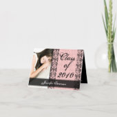 ELK JAAR Lacy Roze Afstuderen Kaart (Voorkant)