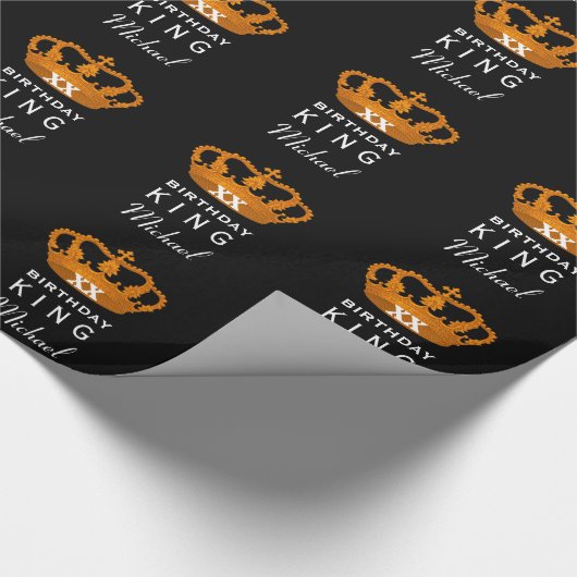 Elk jaar met goudkroon op jaarbasis A17 Cadeaupapier (Hoek)