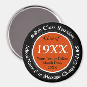 Elk jaar, Oranje, zwart, klasse-herenherenherenaar Magneet (Voorkant / Achterkant)