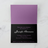 ELK JAAR Paarse Damask Afstuderen Kaart (Binnen)