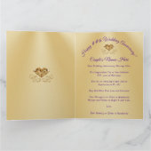 Elk jaar Paarse gouden gepersonaliseerde Jubileum  Kaart (Binnen)