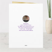 Elk jaar Paarse gouden gepersonaliseerde Jubileum  Kaart (Achterkant)