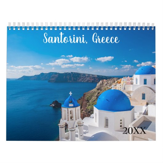 Elk jaar past Santorini Griekenland Island Ocean a Kalender (Hoes)