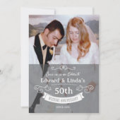 ELK JAAR - Retro Wedding Jubileum Invitation Kaart (Voorkant)