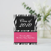 Elk jaar ~ Roze Afstuderen print Kaart (Staand voorkant)