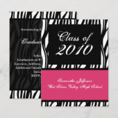 Elk jaar ~ Roze Afstuderen print Kaart (Voorkant / Achterkant)