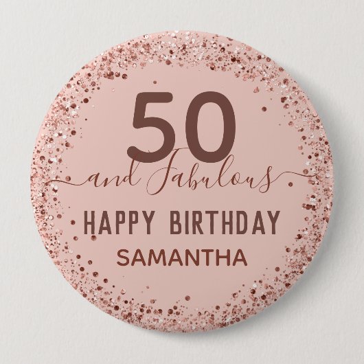 Elk jaar roze zolder zondagse Button (Voorkant)