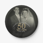 Elk jaar samen een Jubileum foto van het huwelijk Papieren Bordje (Voorkant)