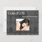 ELK JAAR Slank zwart Afstuderen aankondiging (Voorkant)