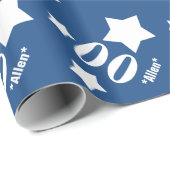 Elk jaar stervende sterren Eigen naam A02 BLUE Cadeaupapier (Rol Hoek)