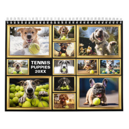 Elk jaar 🎾 Tennis en 🐕Puppies Kalender