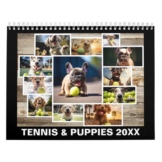 Elk jaar Tennis en Puppies Kalender (Hoes)