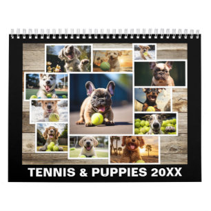 Elk jaar Tennis en Puppies Kalender