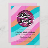 Elk jaar terugkerend Disco Ball Pink Kaart (Voorkant / Achterkant)