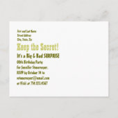 Elk jaar Verrassing Verjaardag Save the Date Camo Aankondigingskaart (Achterkant)