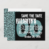 Elk jaar Verrassing Verjaardag Wervelingen Save th Aankondigingskaart (Voorkant / Achterkant)