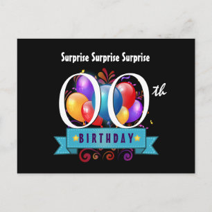Elk jaar VERRASSING Verjaardagsfeestballonnen B0Z Uitnodiging Briefkaart