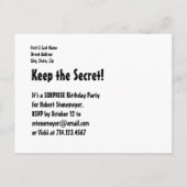 Elk jaar VERRASSING Verjaardagsfeestballonnen B0Z Uitnodiging Briefkaart (Achterkant)