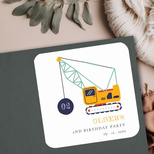 Elk jaar vierkante sticker