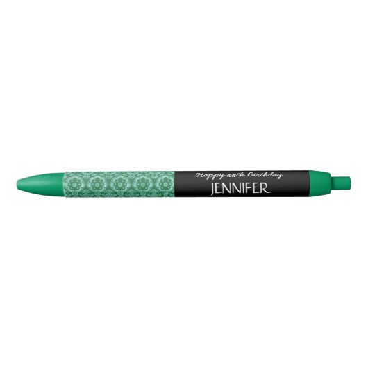 Elk jaar voor haar Trendy Damask A22G Zwarte Inkt Pen (Voorkant)