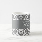 Elk jaar voor haar Trendy Damask B05 Koffiemok (Center)