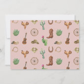 Elk jaar weer roze Western Cowgirl Uitnodiging (Achterkant)