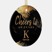 Elk jaar wordt er zwart goud gegeten keramisch ornament (Rechts)