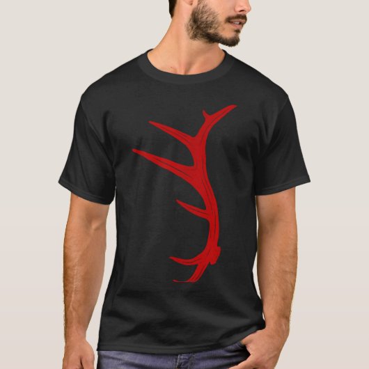 Elk jagen stier gewei afgeworpen t-shirt (Voorkant)